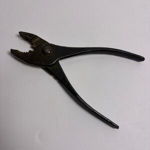 Vintage Utica Tools No. 14 Slip Joint Pliers 8" Black Steel Made in USA